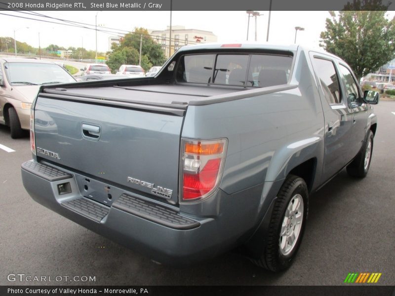 Steel Blue Metallic / Gray 2008 Honda Ridgeline RTL