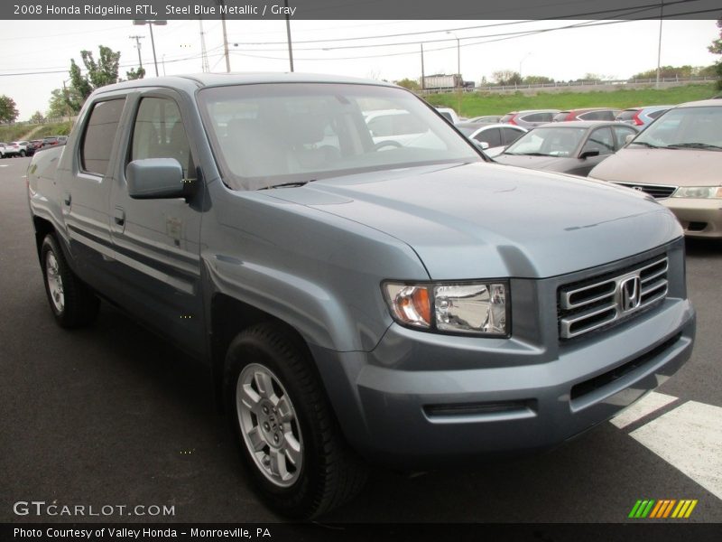 Steel Blue Metallic / Gray 2008 Honda Ridgeline RTL