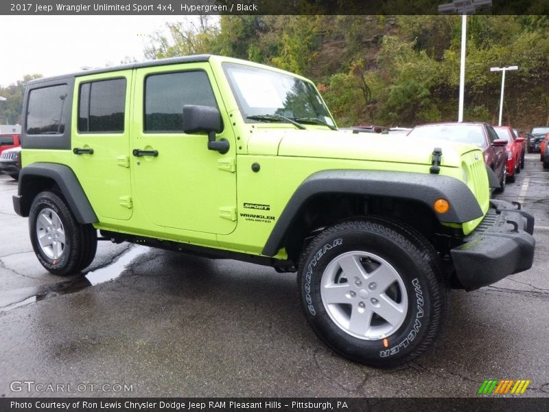 Hypergreen / Black 2017 Jeep Wrangler Unlimited Sport 4x4