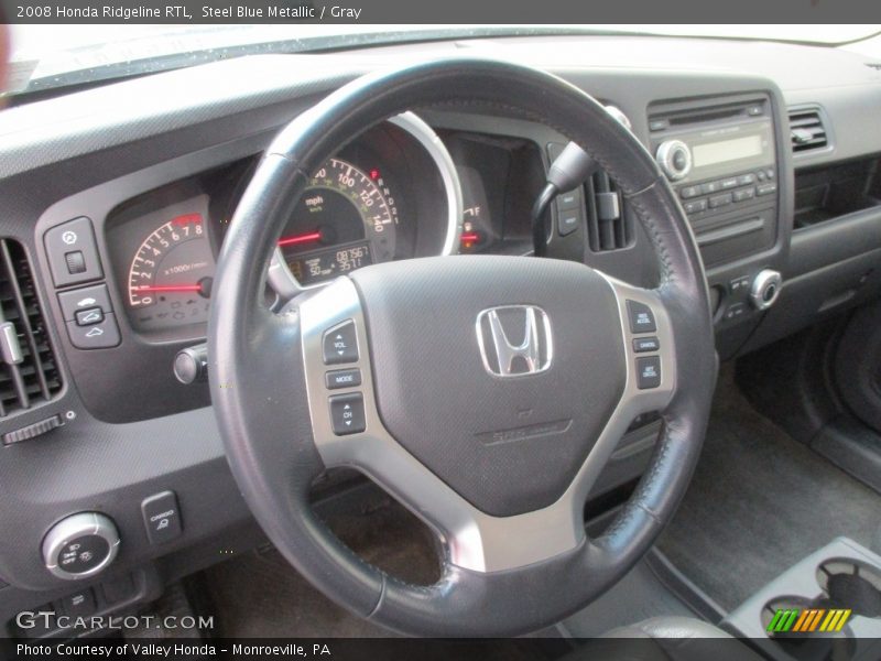 Steel Blue Metallic / Gray 2008 Honda Ridgeline RTL