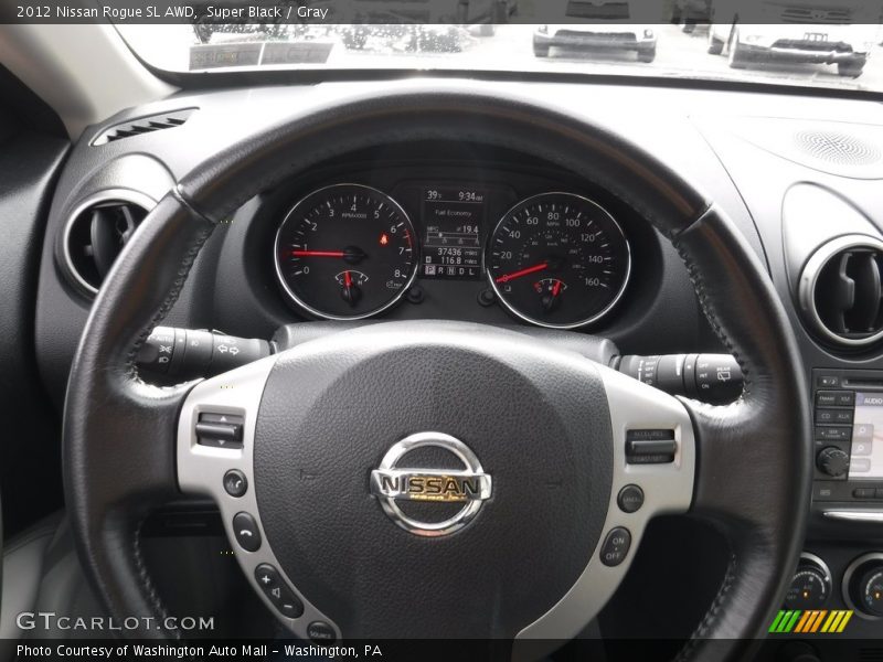 Super Black / Gray 2012 Nissan Rogue SL AWD