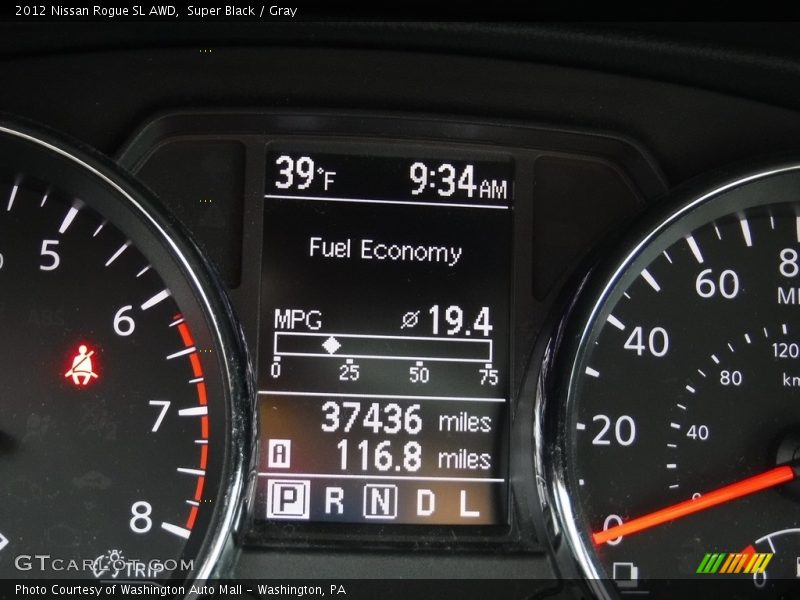 Super Black / Gray 2012 Nissan Rogue SL AWD