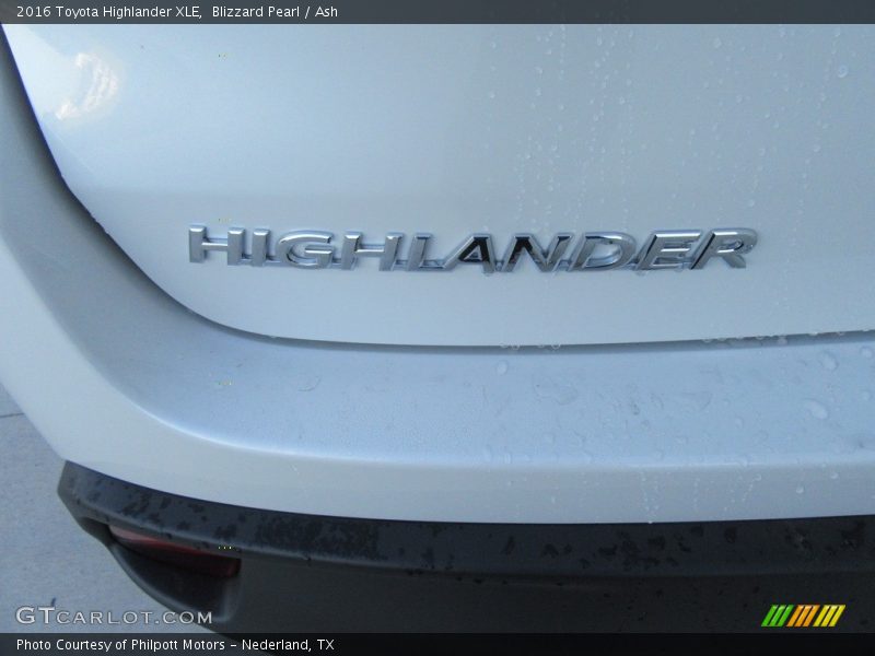 Blizzard Pearl / Ash 2016 Toyota Highlander XLE