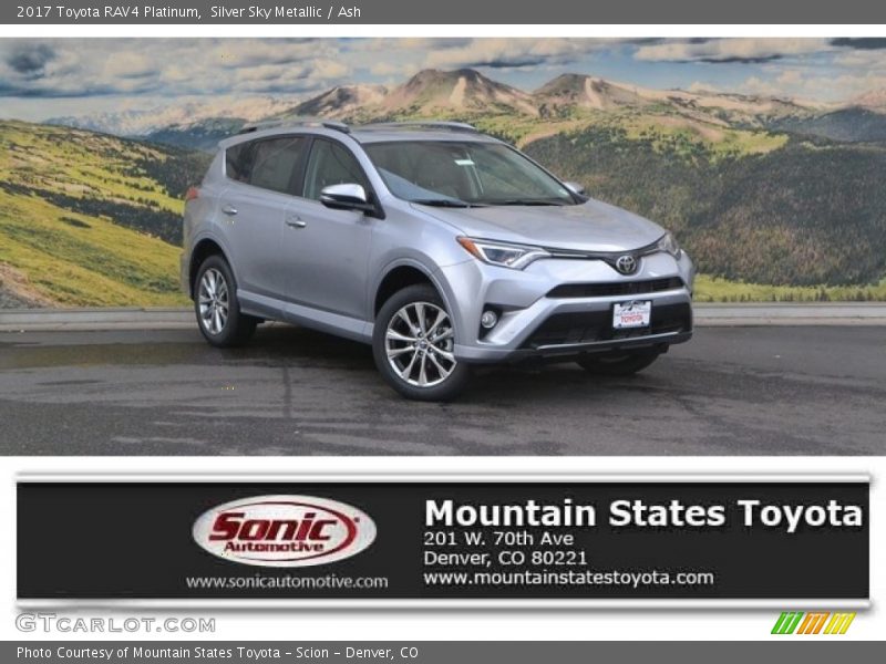 Silver Sky Metallic / Ash 2017 Toyota RAV4 Platinum