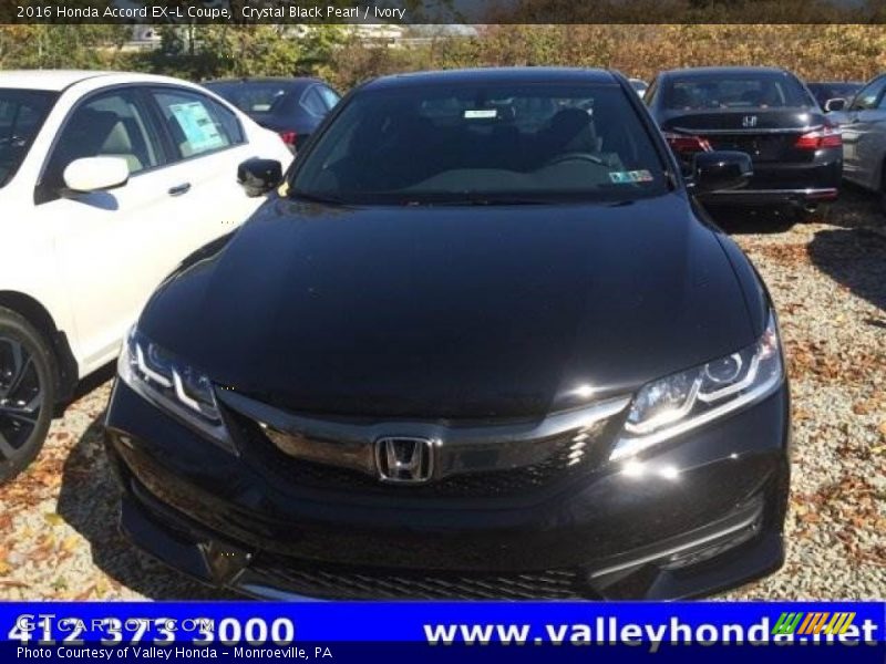 Crystal Black Pearl / Ivory 2016 Honda Accord EX-L Coupe
