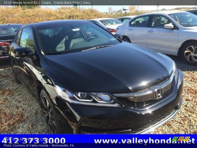 Crystal Black Pearl / Ivory 2016 Honda Accord EX-L Coupe