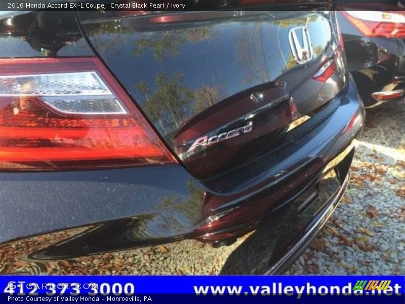 Crystal Black Pearl / Ivory 2016 Honda Accord EX-L Coupe
