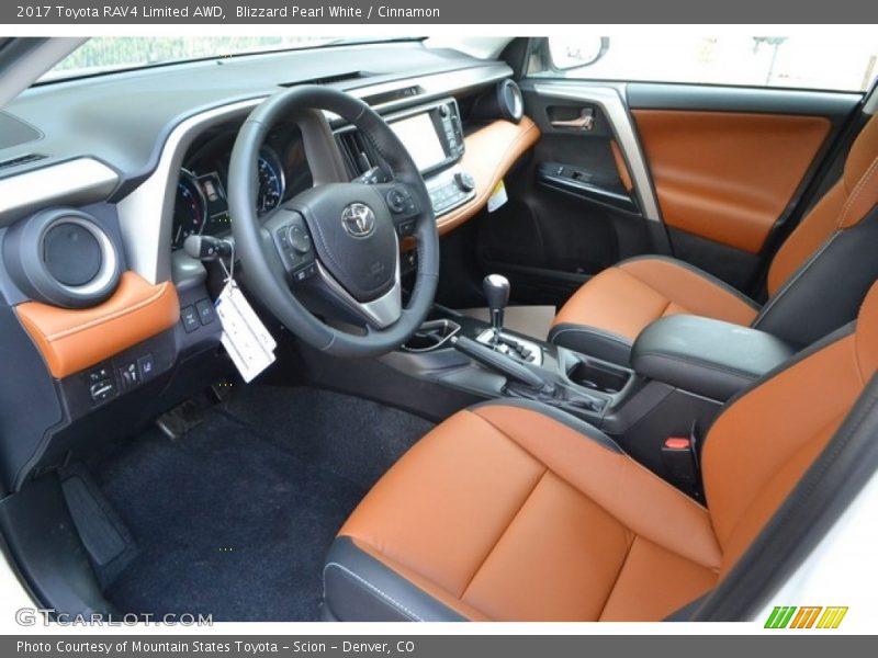 Blizzard Pearl White / Cinnamon 2017 Toyota RAV4 Limited AWD