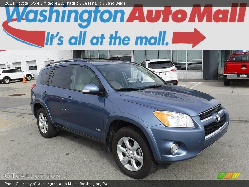 Pacific Blue Metallic / Sand Beige 2011 Toyota RAV4 Limited 4WD