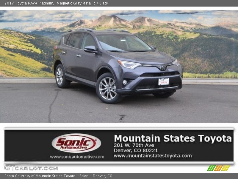 Magnetic Gray Metallic / Black 2017 Toyota RAV4 Platinum