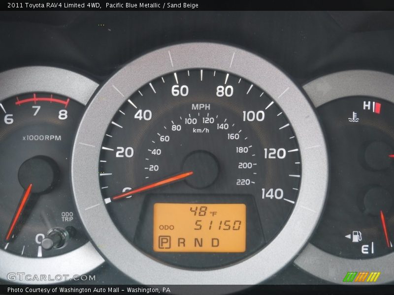 Pacific Blue Metallic / Sand Beige 2011 Toyota RAV4 Limited 4WD