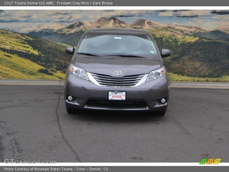 Predawn Gray Mica / Dark Bisque 2017 Toyota Sienna XLE AWD