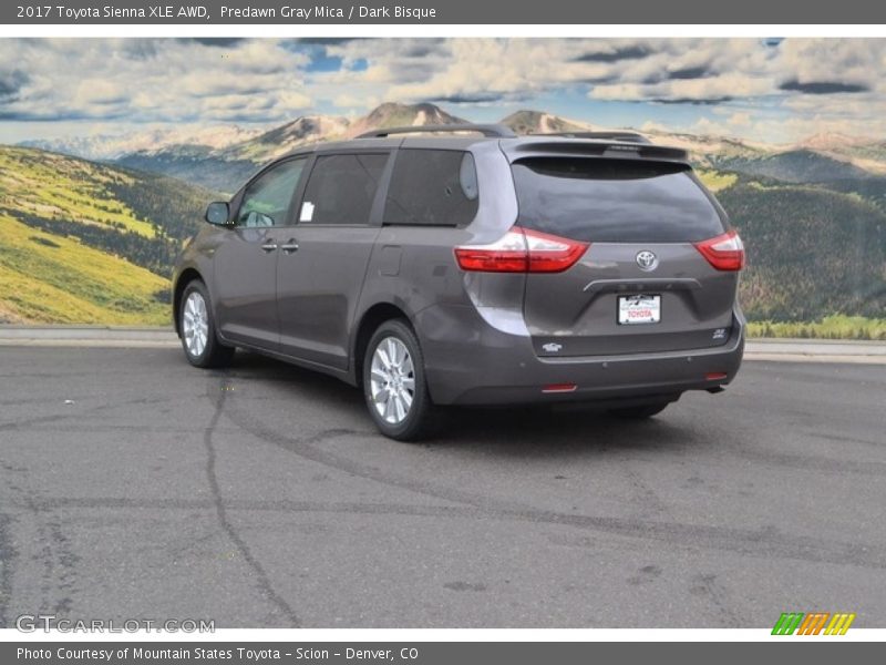 Predawn Gray Mica / Dark Bisque 2017 Toyota Sienna XLE AWD