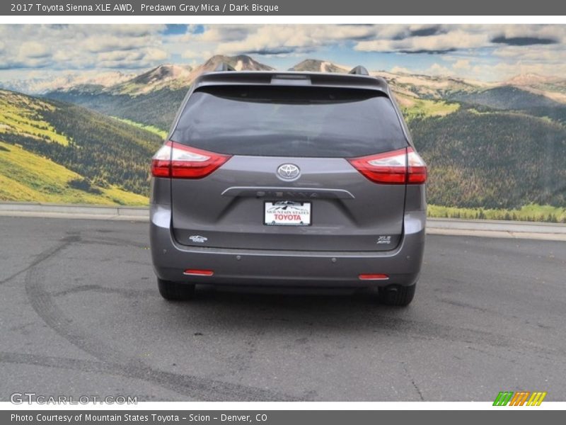 Predawn Gray Mica / Dark Bisque 2017 Toyota Sienna XLE AWD