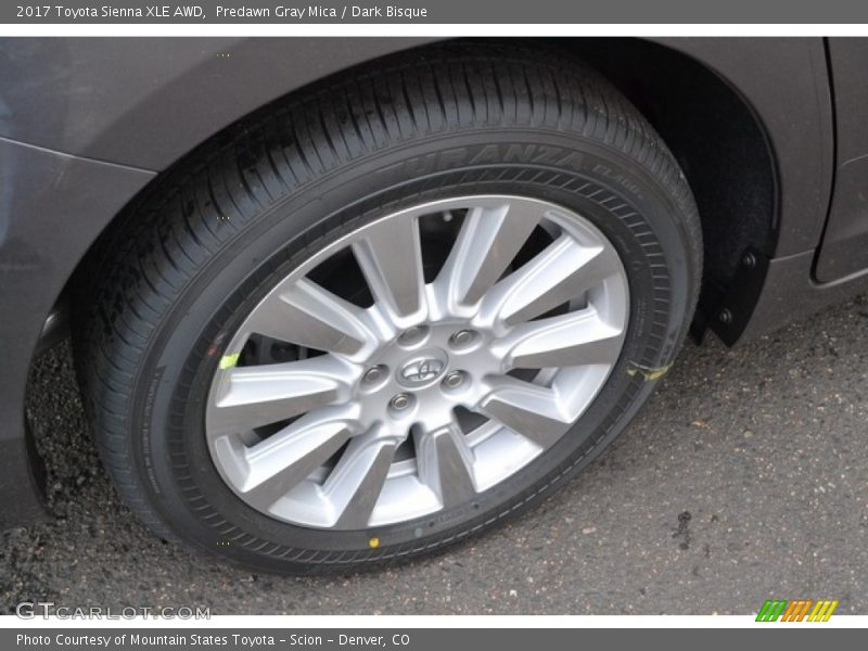 Predawn Gray Mica / Dark Bisque 2017 Toyota Sienna XLE AWD