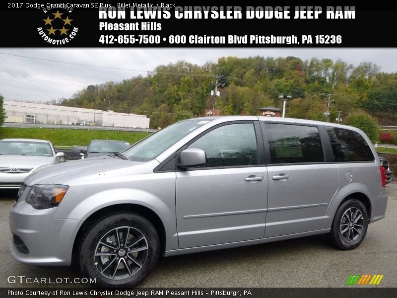 Billet Metallic / Black 2017 Dodge Grand Caravan SE Plus