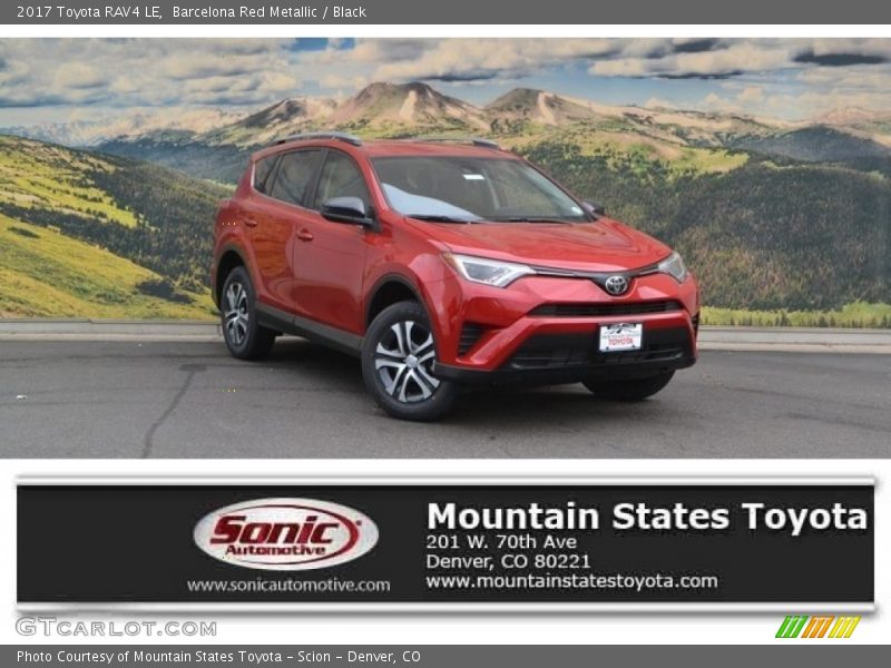 Barcelona Red Metallic / Black 2017 Toyota RAV4 LE