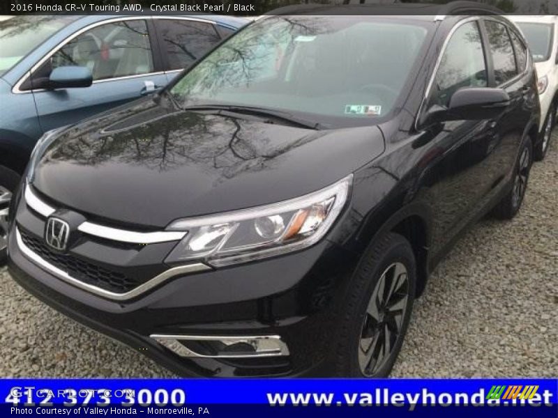 Crystal Black Pearl / Black 2016 Honda CR-V Touring AWD