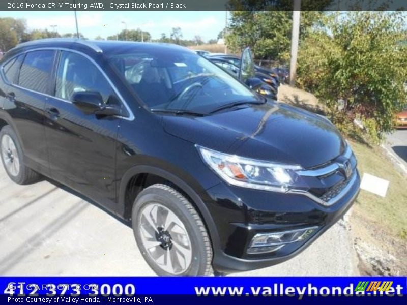 Crystal Black Pearl / Black 2016 Honda CR-V Touring AWD