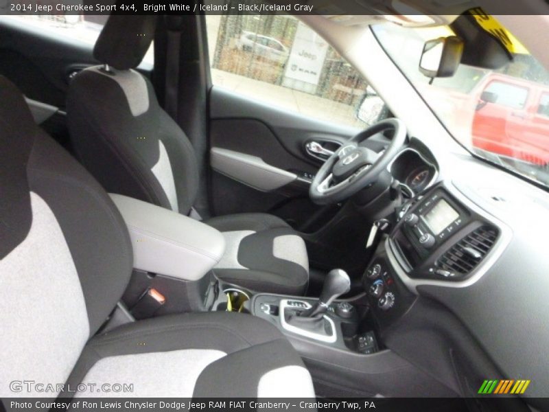 Bright White / Iceland - Black/Iceland Gray 2014 Jeep Cherokee Sport 4x4