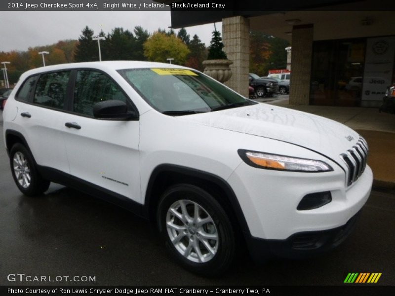 Bright White / Iceland - Black/Iceland Gray 2014 Jeep Cherokee Sport 4x4
