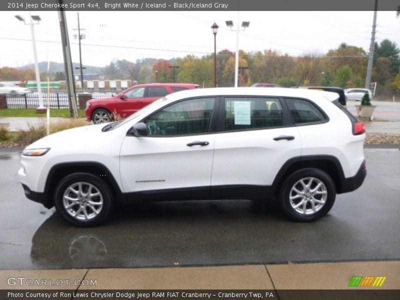 Bright White / Iceland - Black/Iceland Gray 2014 Jeep Cherokee Sport 4x4