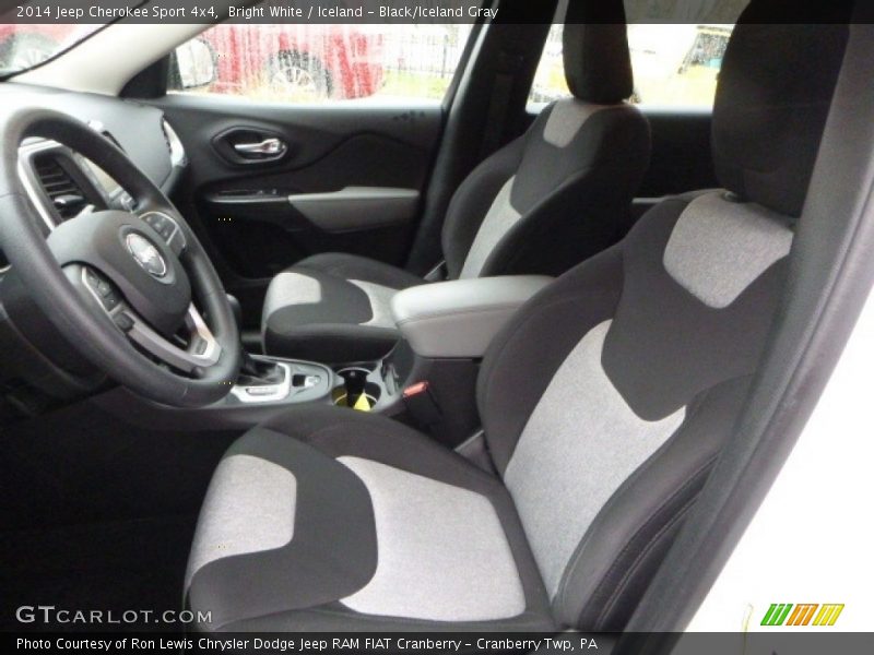 Bright White / Iceland - Black/Iceland Gray 2014 Jeep Cherokee Sport 4x4