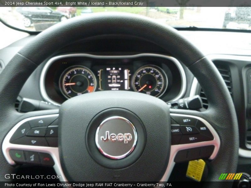 Bright White / Iceland - Black/Iceland Gray 2014 Jeep Cherokee Sport 4x4