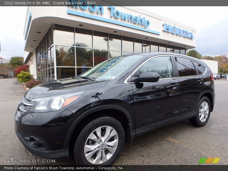 Crystal Black Pearl / Black 2012 Honda CR-V EX 4WD