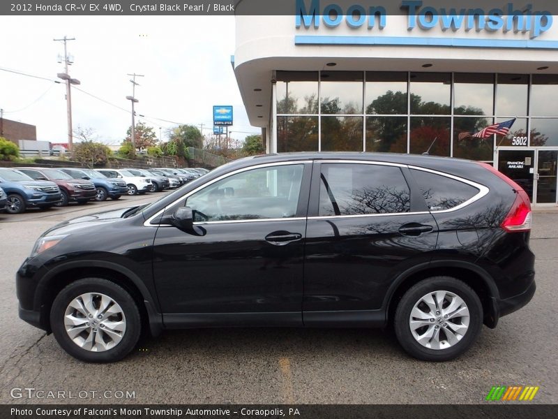 Crystal Black Pearl / Black 2012 Honda CR-V EX 4WD