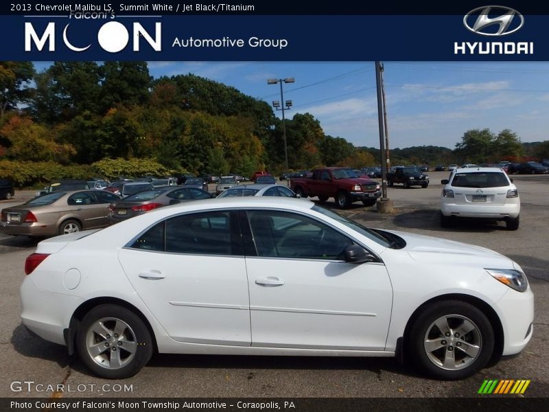 Summit White / Jet Black/Titanium 2013 Chevrolet Malibu LS