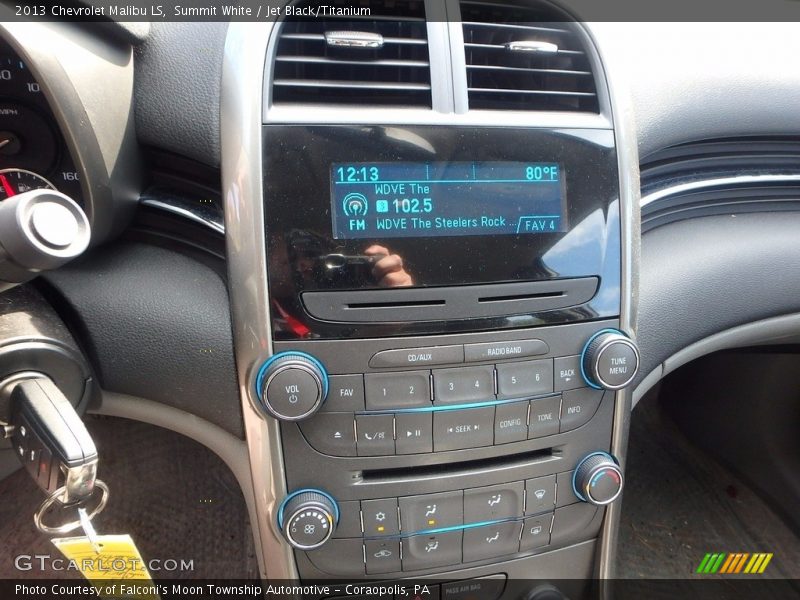 Summit White / Jet Black/Titanium 2013 Chevrolet Malibu LS