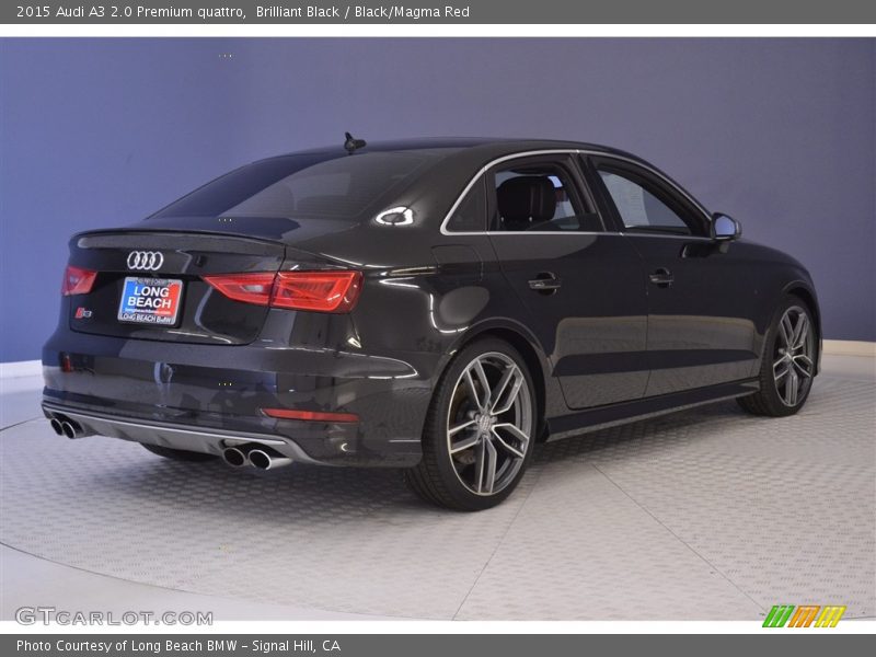 Brilliant Black / Black/Magma Red 2015 Audi A3 2.0 Premium quattro