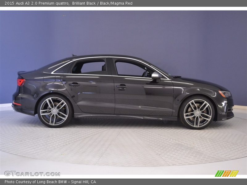 Brilliant Black / Black/Magma Red 2015 Audi A3 2.0 Premium quattro