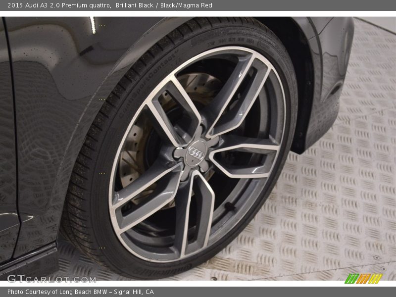 Brilliant Black / Black/Magma Red 2015 Audi A3 2.0 Premium quattro