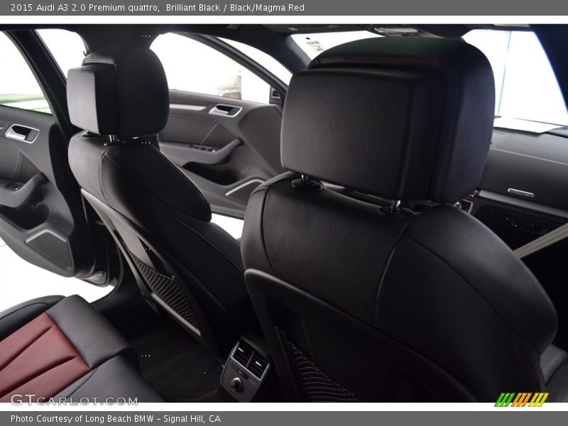 Brilliant Black / Black/Magma Red 2015 Audi A3 2.0 Premium quattro