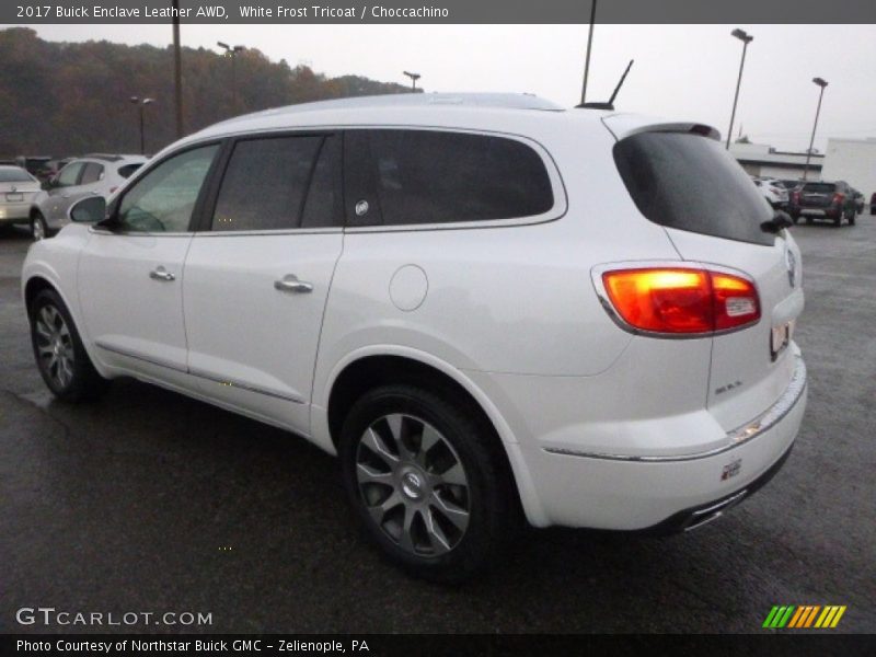 White Frost Tricoat / Choccachino 2017 Buick Enclave Leather AWD