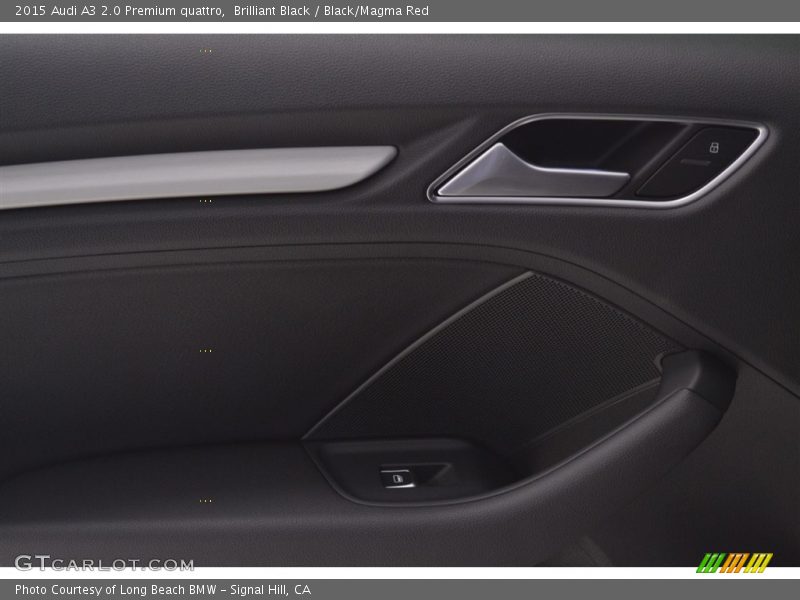 Brilliant Black / Black/Magma Red 2015 Audi A3 2.0 Premium quattro