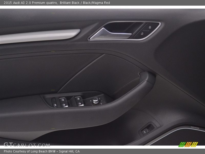 Brilliant Black / Black/Magma Red 2015 Audi A3 2.0 Premium quattro