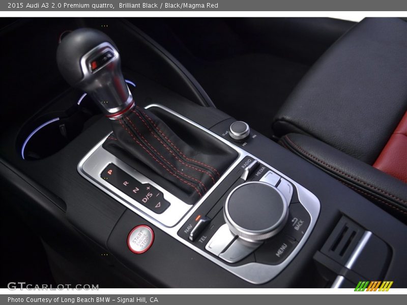 Brilliant Black / Black/Magma Red 2015 Audi A3 2.0 Premium quattro