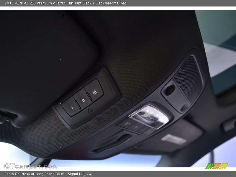 Brilliant Black / Black/Magma Red 2015 Audi A3 2.0 Premium quattro