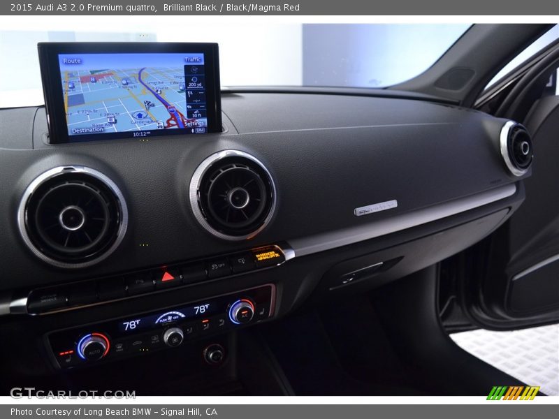 Brilliant Black / Black/Magma Red 2015 Audi A3 2.0 Premium quattro