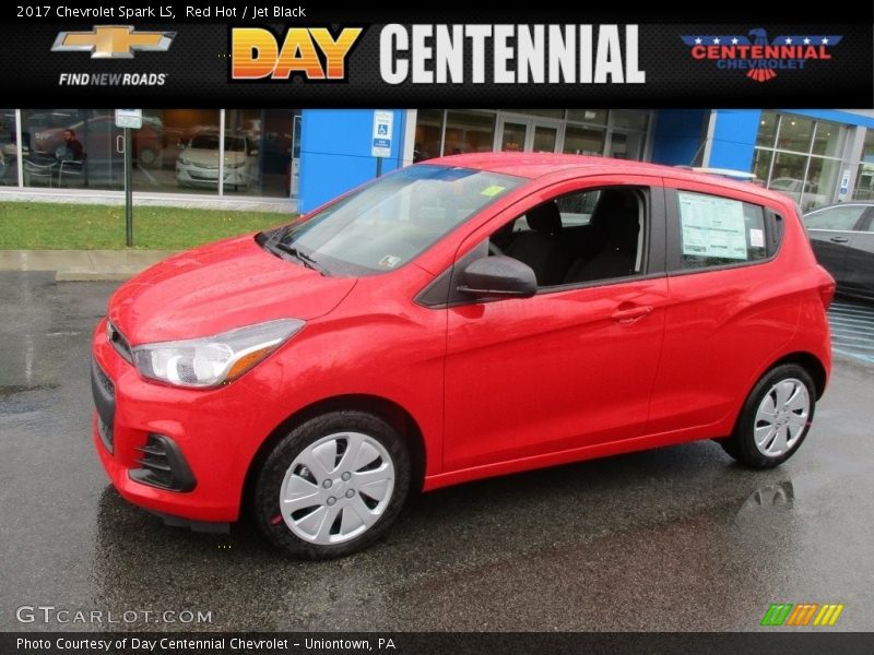 Red Hot / Jet Black 2017 Chevrolet Spark LS