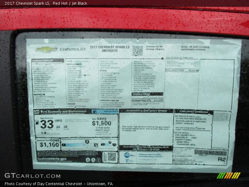Red Hot / Jet Black 2017 Chevrolet Spark LS
