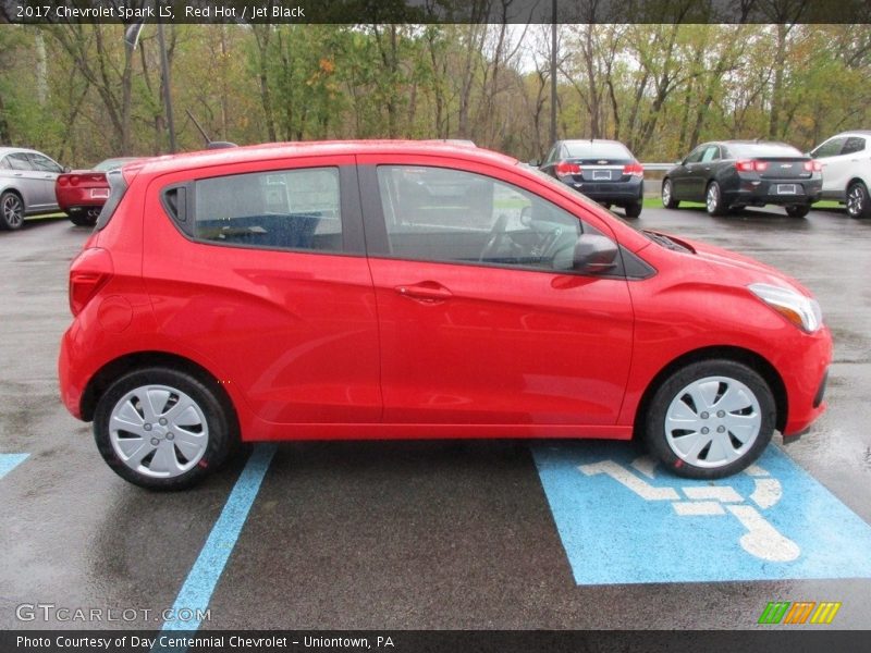 Red Hot / Jet Black 2017 Chevrolet Spark LS