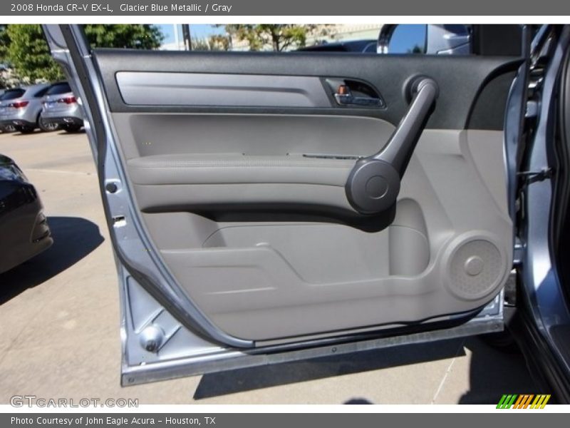 Glacier Blue Metallic / Gray 2008 Honda CR-V EX-L
