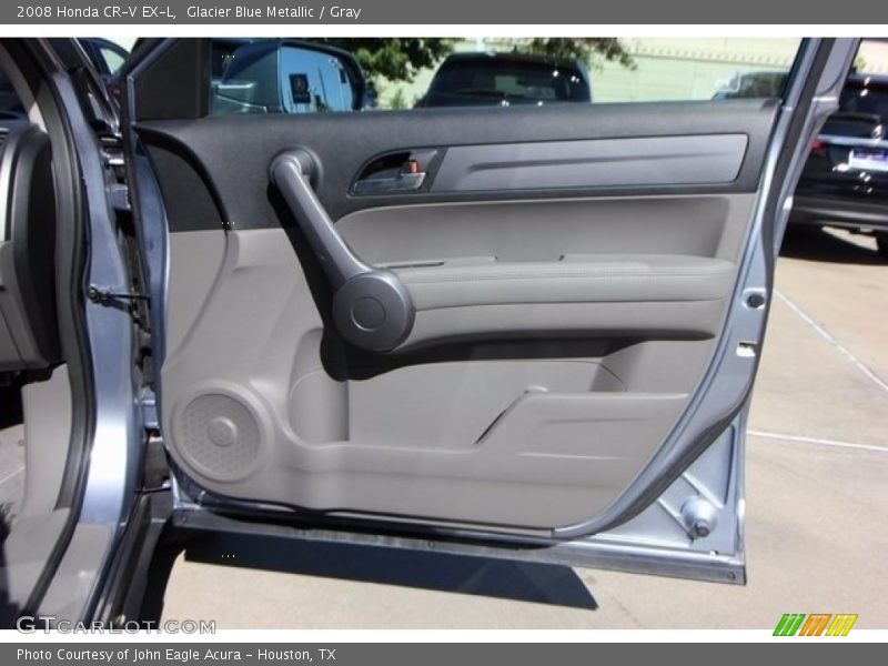 Glacier Blue Metallic / Gray 2008 Honda CR-V EX-L