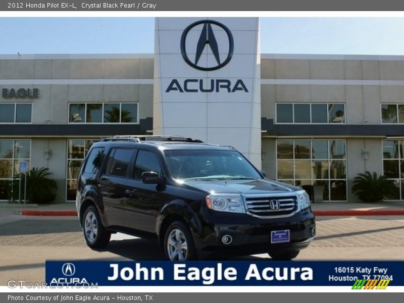 Crystal Black Pearl / Gray 2012 Honda Pilot EX-L
