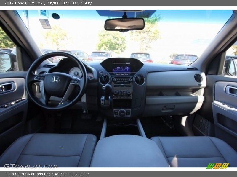 Crystal Black Pearl / Gray 2012 Honda Pilot EX-L