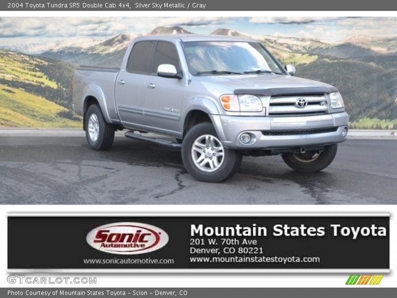 Silver Sky Metallic / Gray 2004 Toyota Tundra SR5 Double Cab 4x4